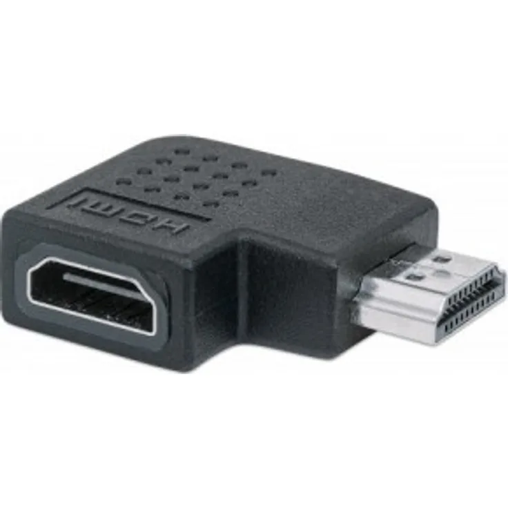 Manhattan 353489 HDMI Adapter gewinkelt (A-Buchse auf A-Stecker 90 Grad nach links) schwarz