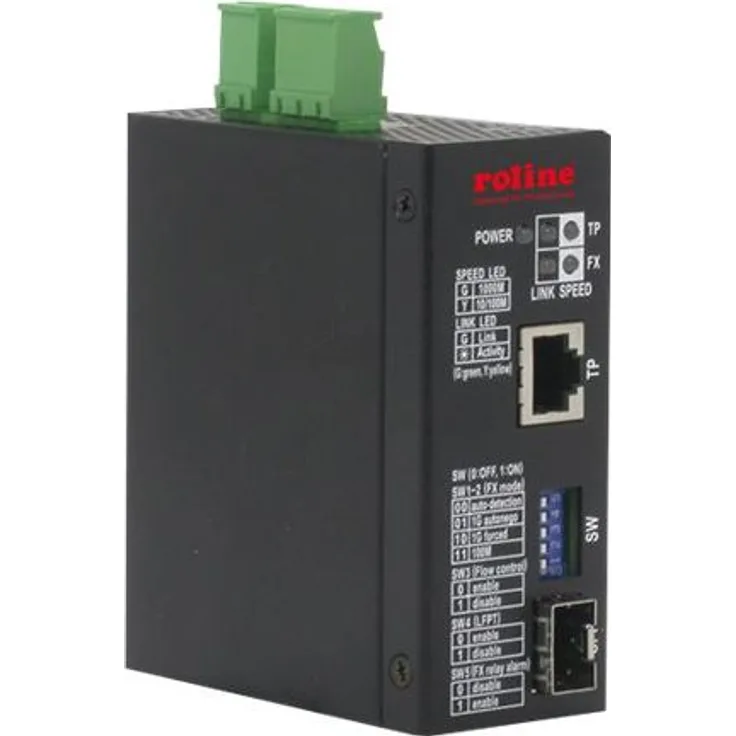ROLINE 21131149 Industrie Konverter 10-100-1000T - 100-1000F schwarz