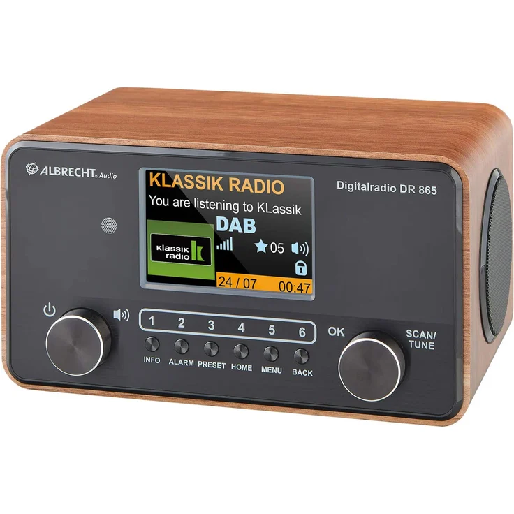 Albrecht DR 865 Senioren Digitalradio, holz, schwarz – Bild 1