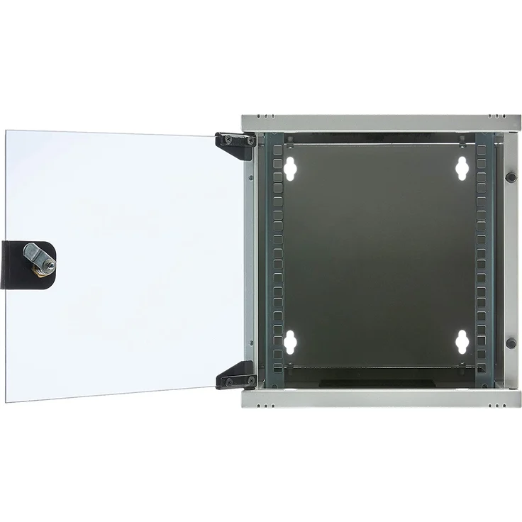 DIGITUS 10-Zoll Set - Netzwerk-Schrank 6HE - Fachboden - Steckdosenleiste - 8-Port Patch-Panel - 8-Port Gigabit-Switch – Bild 2