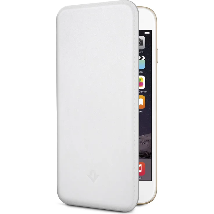 Twelve South SurfacePad für Apple iPhone 6 / 6s (ultradünnes Leder Folio mit Standfunktion) weiss