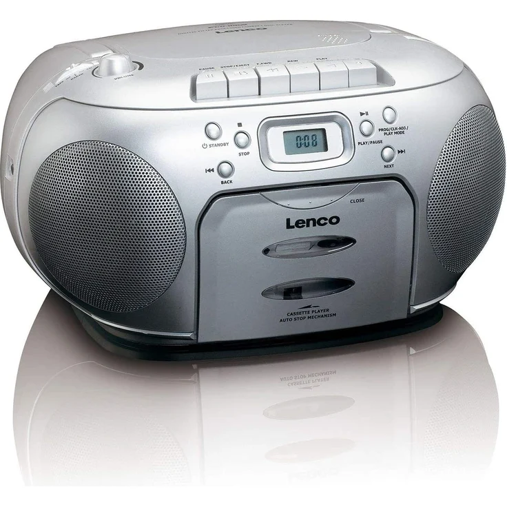 Lenco SCD-420 CD-Radio, LCD-Display, silber – Bild 4