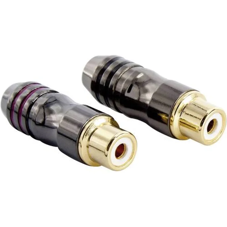 Sinuslive CSF 2x Audio Car-Hifi Cinchbuchsen aus Metall zum Selbst Löten
