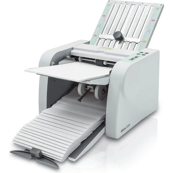 IDEAL Professionelle Büro-Falzmaschine 8306 (Vier Falzarten, 60 bis 115 g-m², 115 Blatt-Minute)