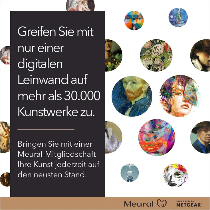 MEURAL Canvas II MC321LW Smart Art Digitale HD-Leinwand 41 x 61 cm (Heller Holzrahmen, 21,5 Zoll, Gemälde und Fotografien werden in naturgetreuen Details wiedergegegeben, WLAN mit App, von Netgear) – Bild 3