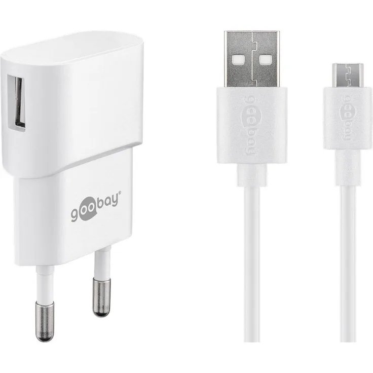 Goobay Micro USB-Ladeset 1A 45297 USB-Ladegerät Steckdose Ausgangsstrom (max.) 1A 1 x USB 2.0 Buchse A