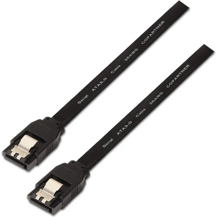 AISENS A130-0157 - SATA-Kabel (0,5 m, SATA III, SATA 7-pin, SATA 7-pin, Männlich-Männlich, Schwarz)