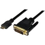 StarTech.com Mini HDMI auf DVI Kabel - St/St - Videokabel - HDMI / DVI - 30 AWG - Mini-HDMI, 19-polig (M) - DVI-D (M) - 2,0m - abgeschirmt - Schwarz (HDCDVIMM2M)