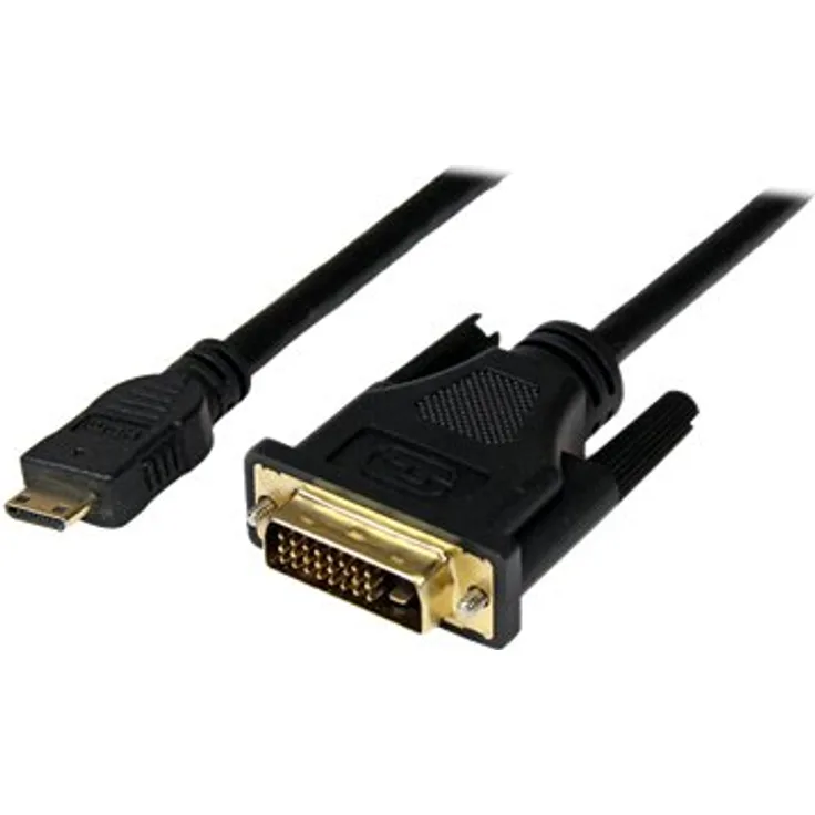 StarTech.com Mini HDMI auf DVI Kabel - St/St - Videokabel - HDMI / DVI - 30 AWG - Mini-HDMI, 19-polig (M) - DVI-D (M) - 2,0m - abgeschirmt - Schwarz (HDCDVIMM2M)