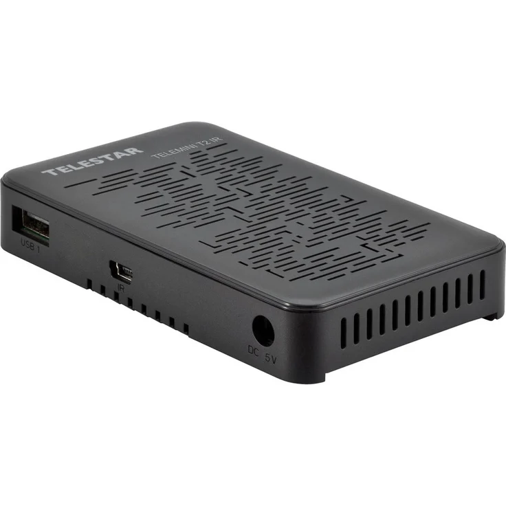 Telestar Telemini T2 IR DVB-T2, DVB-C HD Receiver mit Irdeto Entschlüsselung inkl, 3 Monate Freenet TV, H.265-HEVC, Kabel Epmfang, , HDMI, AV-Out, LAN, USB schwarz – Bild 1