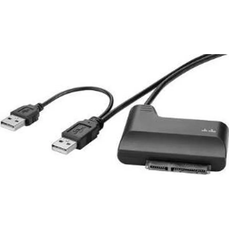 Renkforce - SATA-Adapter - SATA Combo (M) bis USB (M) - 33 cm - rund, USB-Strom - Schwarz