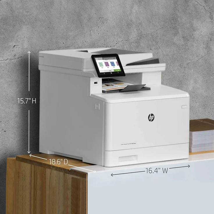 HP Color LaserJet Pro MFP M479fdn (4-in-1) Multifunktionsdrucker - (Laser) Farbe, Druckgeschwindigkeit: 27 s/w, 27 Farbe, Auflösung: 600 x 600, USB, LAN, AirPrint, Mobile Print, Cloud Print (W1A79A) – Bild 3