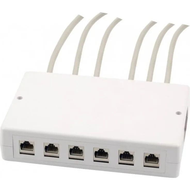 EFB-Elektronik Keystone Verteilerbox AP 6-12 Port Surface Mounted Box für Module, Kunststoffgehäuse für die saubere Anbringung, Aufputz