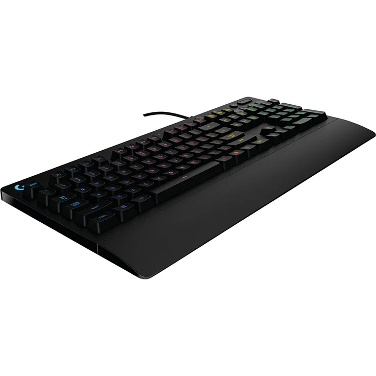 Logitech G213 Prodigy Gaming-Tastatur, RGB-Beleuchtung, Programmierbare G-Tasten, Multi-Media Bedienelemente, Integrierte Handballenauflage, Spritzwassergeschützt, Deutsches QWERTZ-Layout - Schwarz – Bild 3