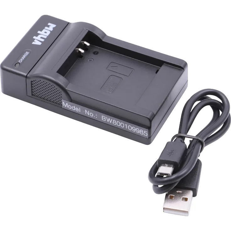 vhbw Micro USB Ladegerät Ladekabel passend für Kamera Panasonic Lumix DMC-FT5, DMC-TS5, DMC-TZ40, DMC-TZ41, DMC-TZ56, DMC-TZ61, DMC-ZS30