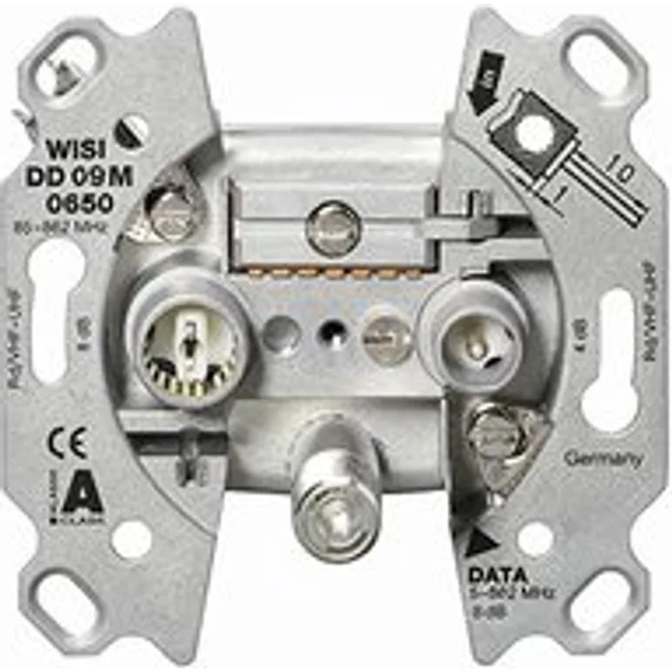 WISI 18388 DD 09 M 0650 3-Loch Multimedia-Enddose, 10 dB metall