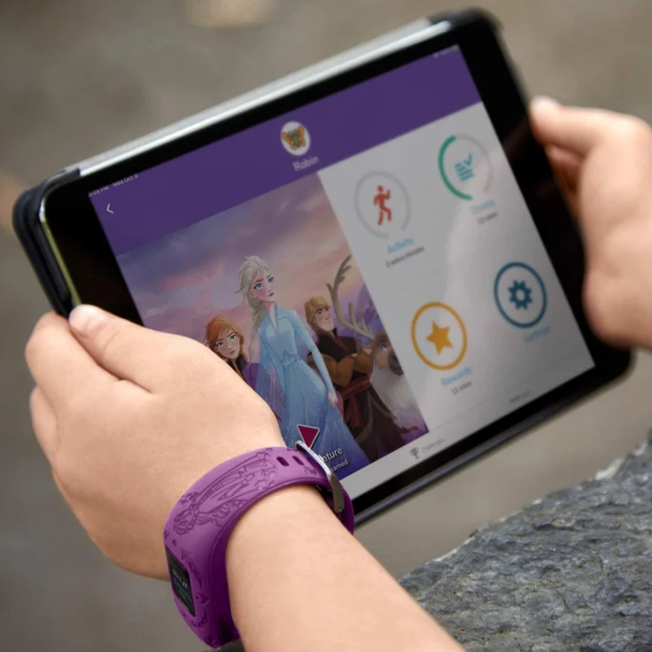 Garmin vívofit jr. 2 Fitness-Tracker Kinder, Einheitsgröße, Disney Frozen 2 Anna (010-01909-19) – Bild 6