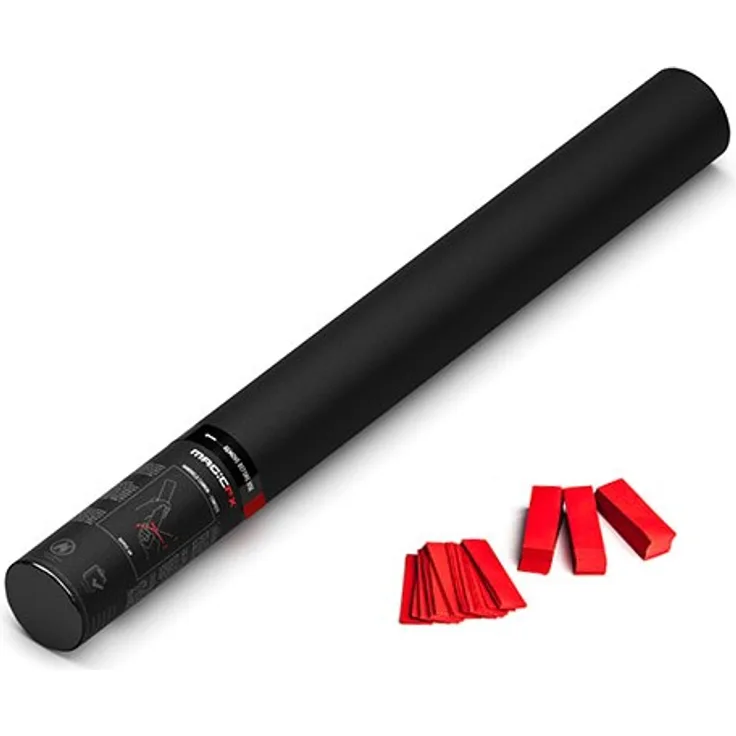 Magic FX Handbetriebene Konfettikanone 50cm - Rot