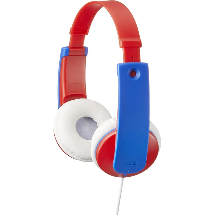 JVC HA-KD7-R-E On-Ear-Kopfhörer, geeignet für Kinder, rot, blau – Bild 1