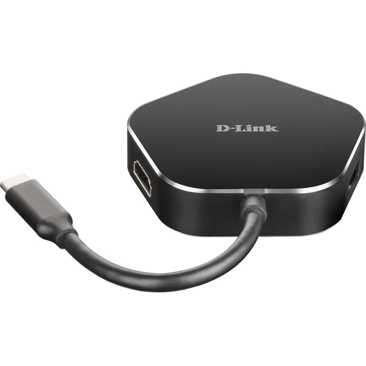 D-Link DUB-M420 USB Typ C Hub 4 in 1 USB C Adapter mit HDMI 4K und 1080p, 2 USB 3.0-USB2.0, 1 Port USB C für Ladegerät bis zu 60 W und Daten, ohne Installation, kompatibel mit Windows und Mac – Bild 1