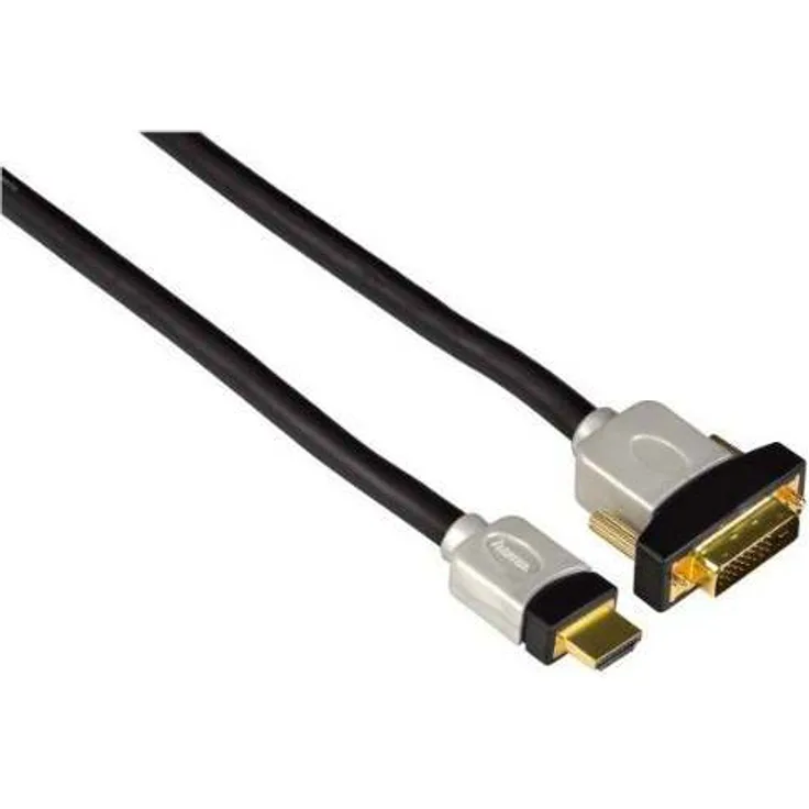 Hama Connection Cable Dual Link HDMI - DVI/D, 5 m 5m HDMI DVI-D Schwarz (00079061)