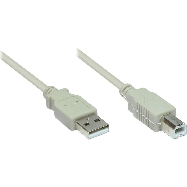 Anschlusskabel USB 2.0 Stecker A an Stecker B, 3m, Good Connections®