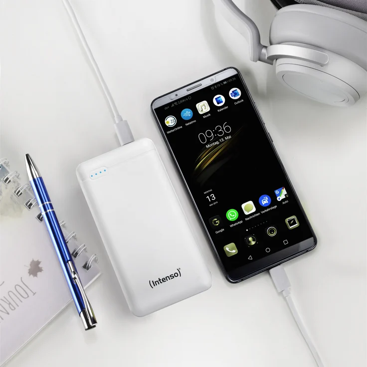 Intenso XS20000, externes Ladegerät, 20000 mAh, geeignet für Smartphones, Tablets, PCs, Digitalkameras, Nintendo Switch, Powerbank, weiß (7313552) – Bild 4