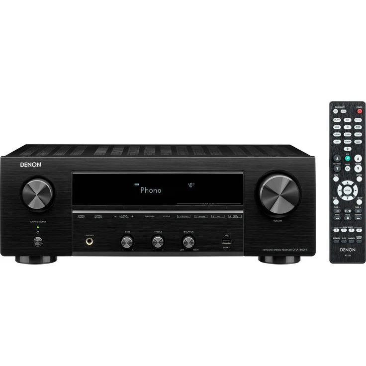 Denon DRA-800H Stereo Receiver und Verstärker, Alexa Kompatibel, HDMI, Bluetooth, WLAN, DAB+ Radio, Musikstreaming, AirPlay 2, HEOS Multiroom, schwarz – Bild 2