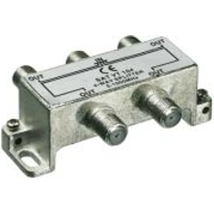 Goobay 67021 BK-Verteiler, 4-fach