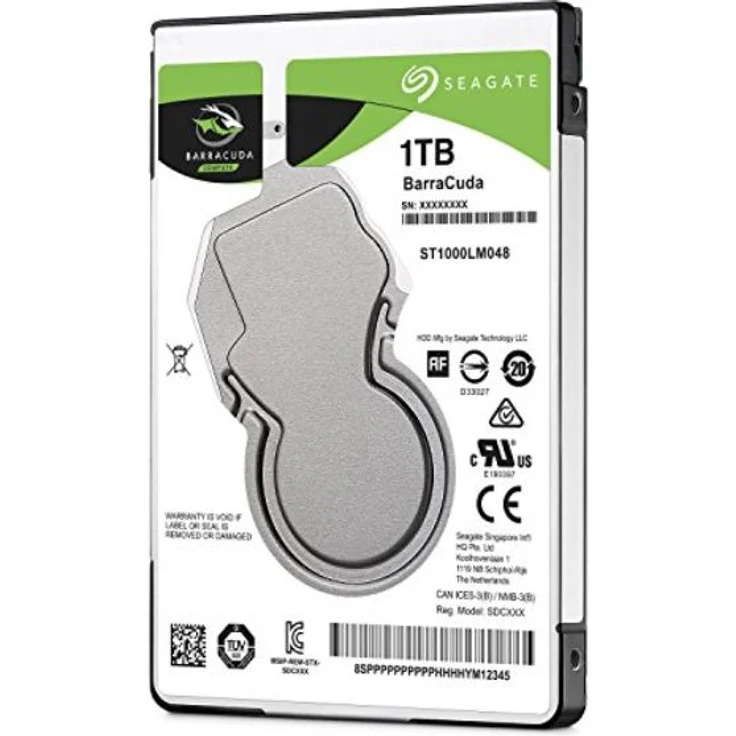 Seagate Guardian BarraCuda ST1000LM048 - Festplatte - 1 TB - intern - 2.5 Zoll (6.4 cm) - SATA 6Gb/s - 5400 rpm - Puffer: 128 MB (ST1000LM048) – Bild 1
