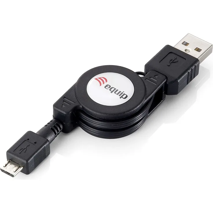 LevelOne Equip - USB-Kabel - USB Typ A, 4-polig (M) - 5-polig Micro-USB Typ B (M) - 1 m - Schwarz (128595)