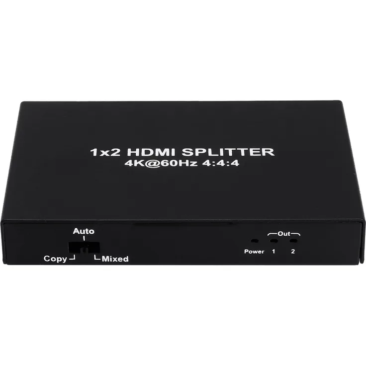 FeinTech VSP01201 HDMI 2.0 Splitter 1 auf 2 Verteiler Ultra-HD 4K60Hz YUV 4:4:4 HDR HDCP 2.2 EDID 18 Gbps