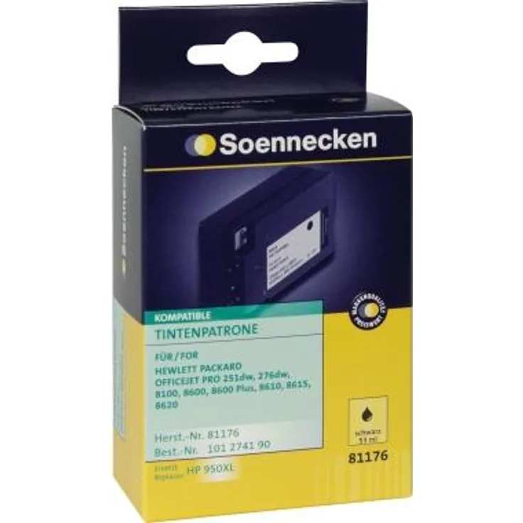 Soennecken Tintenpatrone 81176 wie HP CN045AE 950XL schwarz (81176)