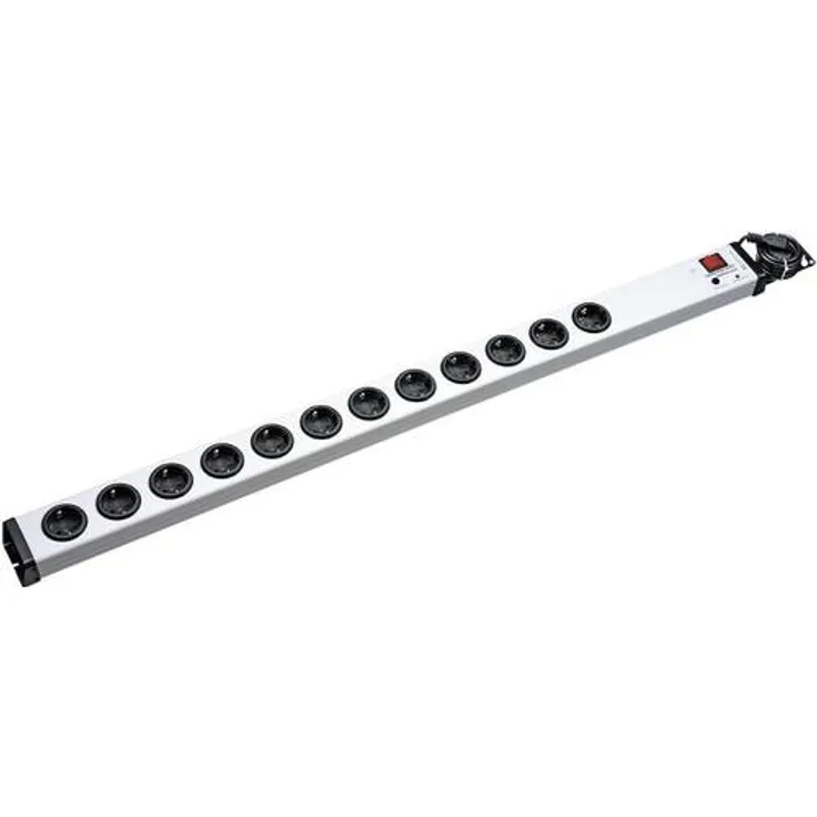 EHMANN 0207x00122301 Überspannung & Netzfilter Steckdosenleiste Überspannungsschutz und Netzfilter, 12-Fach