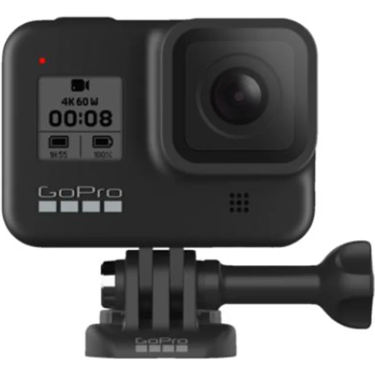 GoPro HERO8 Black - wasserdichte 4K Action-Cam (12 MP, 4K-Video (60 fps), Bildstabilisator/Autofokus, Hypersmooth 2.0, Gesichtserkennung/Live-Video/Sprachsteuerung, wasserdicht bis 10 m, GPS/WLAN/BT), schwarz – Bild 2