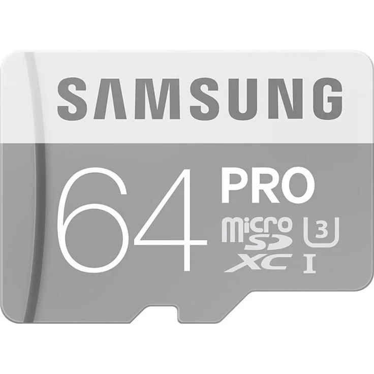 Samsung PRO Plus Micro SDXC 64GB bis zu 90MB-s lesen, bis zu 80MB-s schreiben, Class 10 Speicherkarte (inkl. SD Adapter), grau-weiß – Bild 1