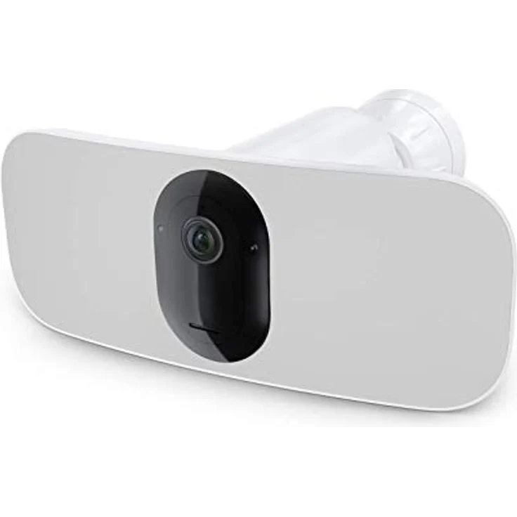 Arlo Pro3 Floodlight-Überwachungskamera | Smart Home, kabellos, 2K UHD, Außen, Farbnachtsicht, LED Flutlicht, 160° Blickwinkel, WLAN, 2-Wege-Audio, Bewegungsmelder, eingebaute Sirene, weiß – Bild 1