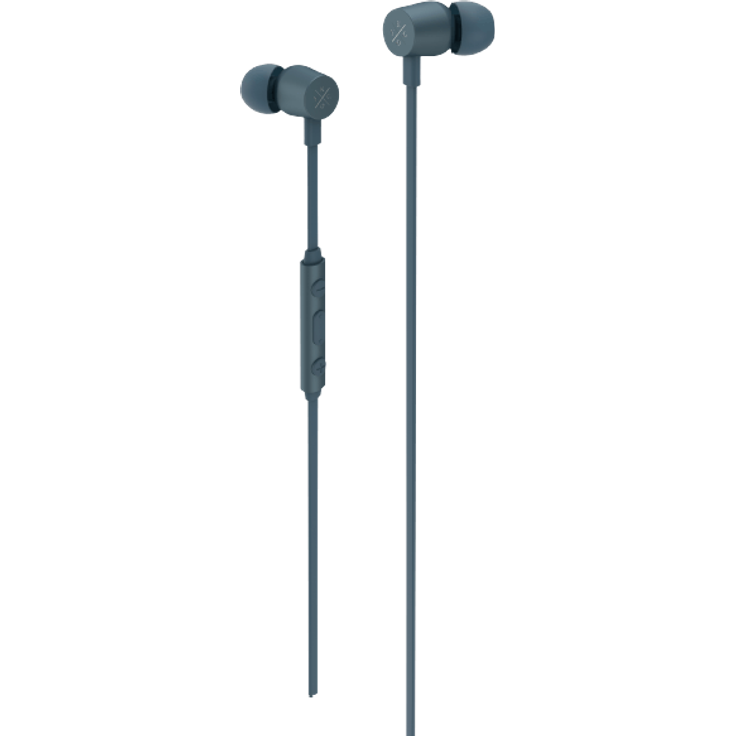 Kygo E2-400 In-Ear Kopfhörer (kabelgebundene Ohrhörer mit Remote & Headset Mikrofon für iPhone iOS und Android, mit Ohrstöpsel in 3 Größen) Grau