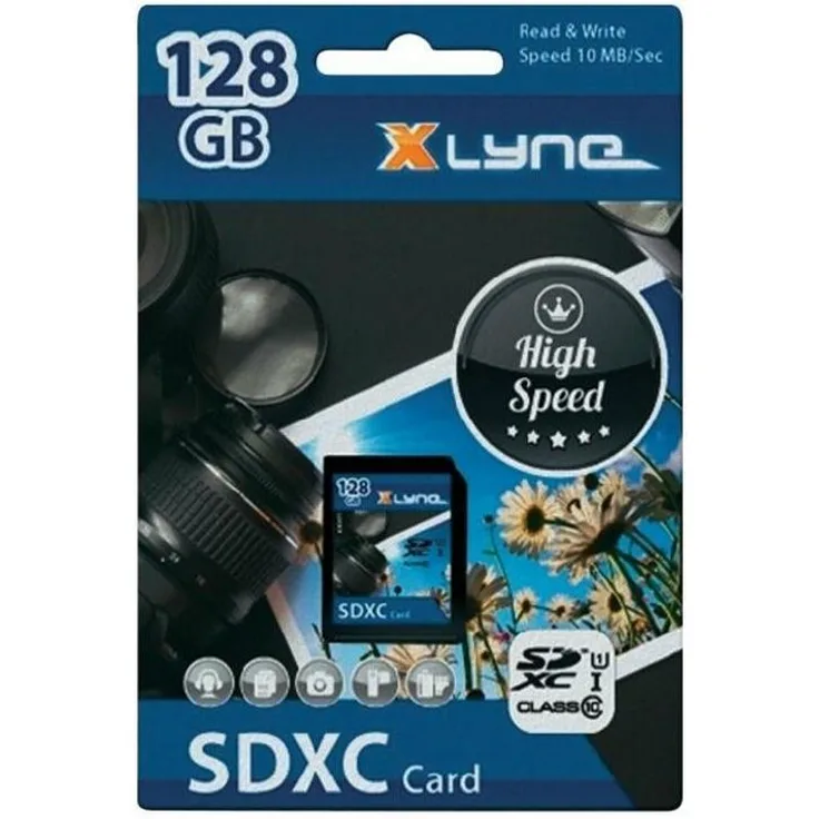 XLYNE SDXC-Speicherkarte 128 GBClass 10SD-Karte, Flash MemoryIdeal für Fotos-Videos-Audio-Smartphones