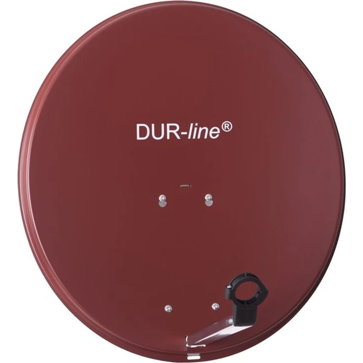 DUR-Line MDA 60cm Rot - Aluminium Satellitenschüssel mit LNB Feedhalterung - Sat Antenne Spiegel Anlage [Digital, Camping, Astra 19,2Grad, DVB-S/S2, Full HD, 4K, 3D] – Bild 1