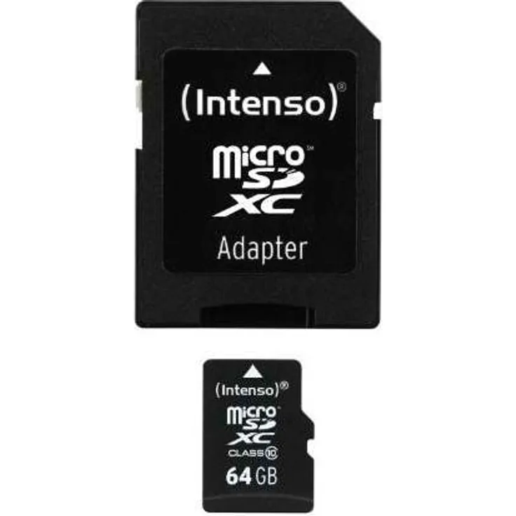 Intenso Micro SDXC 64GB Class 10 Speicherkarte inkl. SD-Adapter