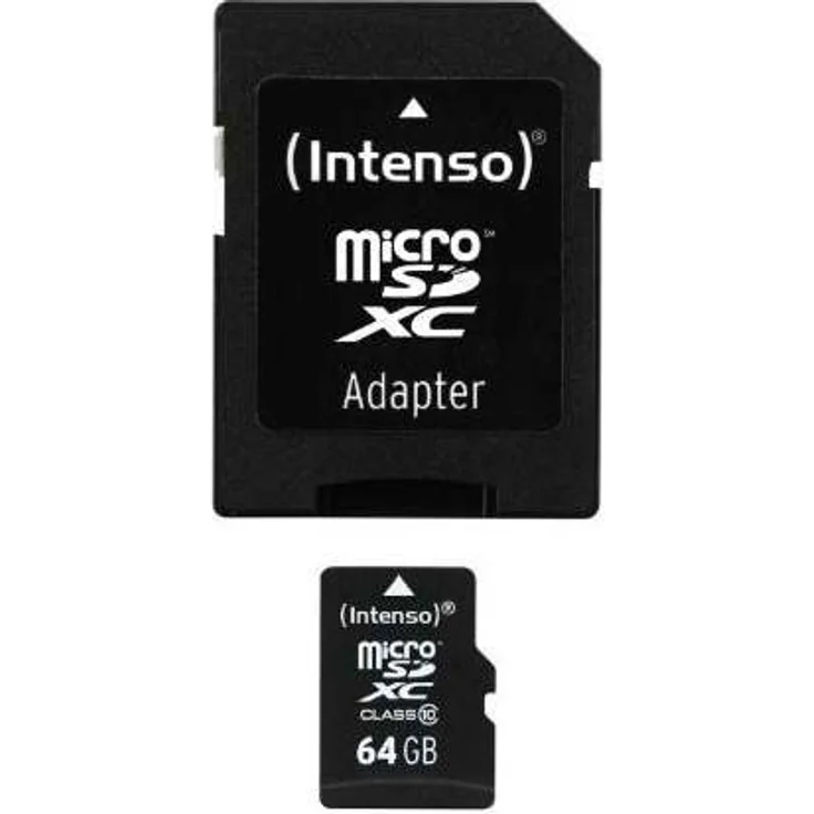 Intenso Micro SDXC 64GB Class 10 Speicherkarte inkl. SD-Adapter – Bild 1