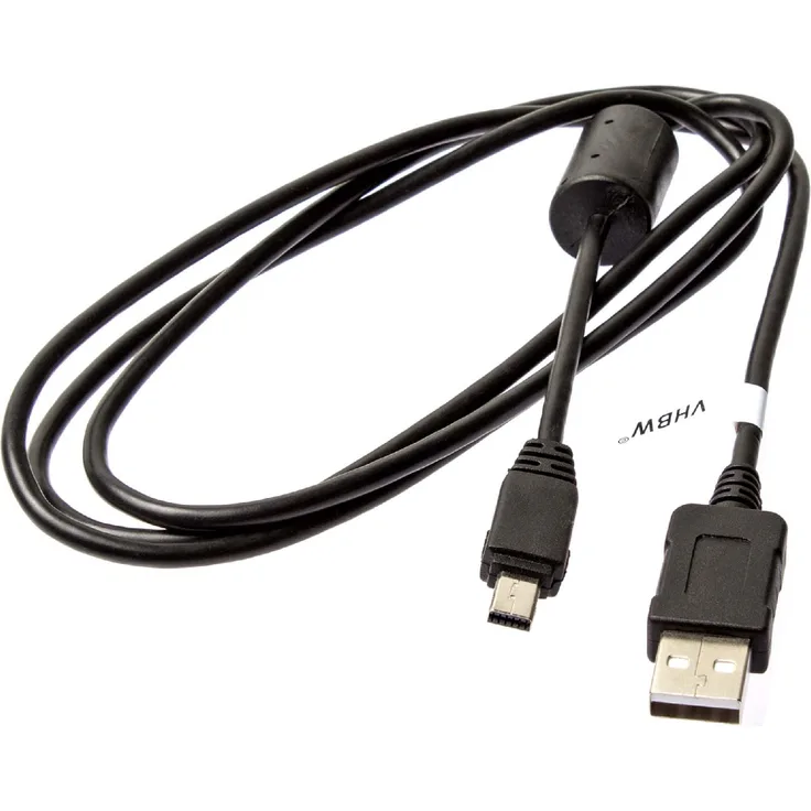 vhbw USB DATENKABEL passend für Casio Exilim EX-F1, EX-FC100, EX-FC150, EX-FH100, EX-FH20, EX-G1, EX-S5, EX-S6, EX-S7, EX-S10, EX-S12, EX-S200 wie U-8