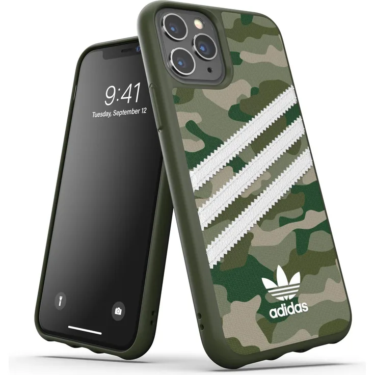 adidas Originals Schutzhülle, kompatibel mit iPhone 11 Pro, Schutzhülle für Mobiltelefon, Bedruckt, Tarngrün