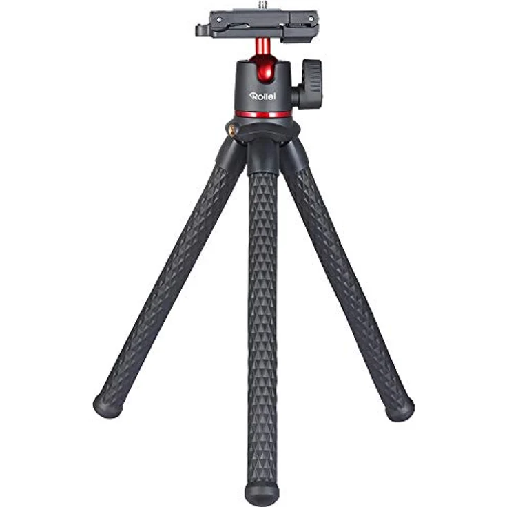 Rollei Monkey Pod 2, Flexibles Mini-Stativ mit Smartphone-Halterung, Kugelkopf unf 1-4'' Anschluss – Bild 1