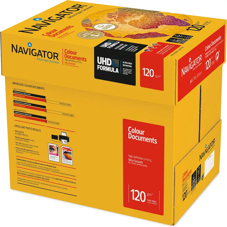 Kopierpapier Navigator A4 120G 8 x 250Bl Weiss Colou Kopierer-Laser-Inkjet
