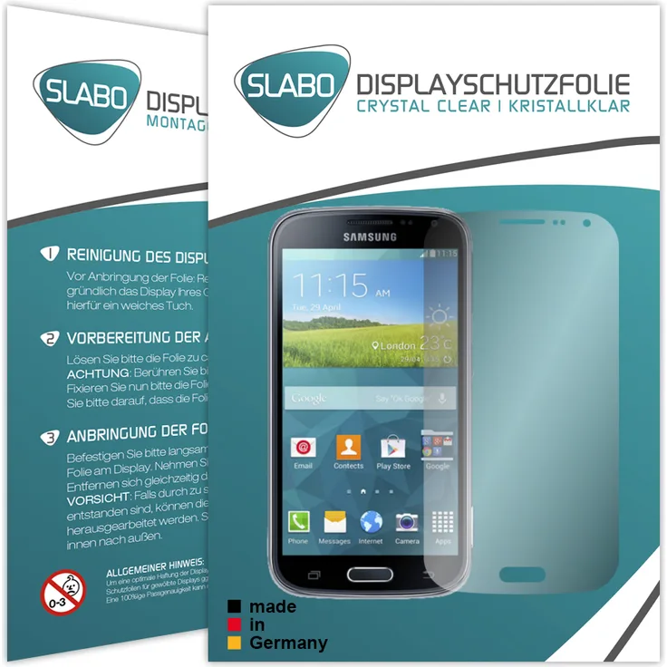 2x Slabo Displayschutzfolie für Samsung Galaxy K Zoom (SM-C115) KLAR Crystal Clear