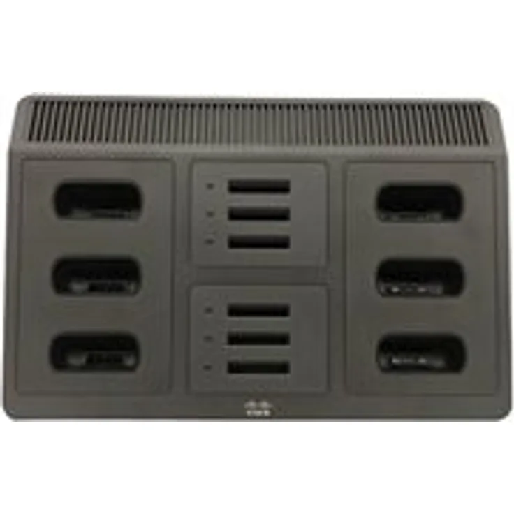 Cisco Multi-Charger Batterieladegerät / Ladestation + AC-Netzteil, 12 Ausgabeanschlussstellen, für Unified Wireless IP Phone 8821, 8821-EX (CP-MCHGR-8821-BUN)