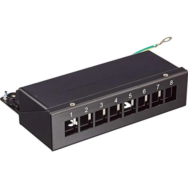 VALUE Keystone-Modulträger, 8-Port, schwarz