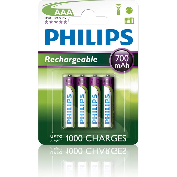 Philips Multi Life NiMH Akku AAA Micro 700 mAh 4er Pack
